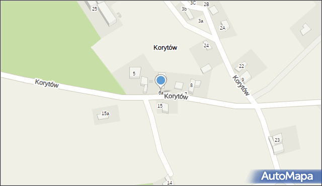 Korytów, Korytów, 6a, mapa Korytów