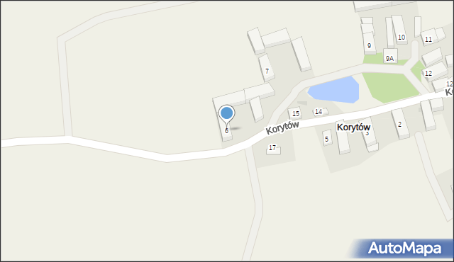 Korytów, Korytów, 6, mapa Korytów