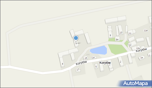 Korytów, Korytów, 7, mapa Korytów