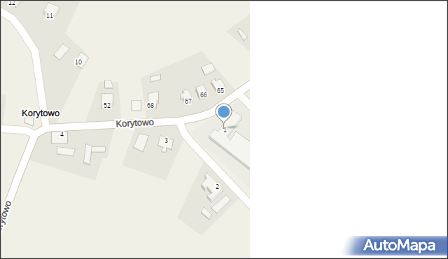 Korytowo, Korytowo, 1, mapa Korytowo