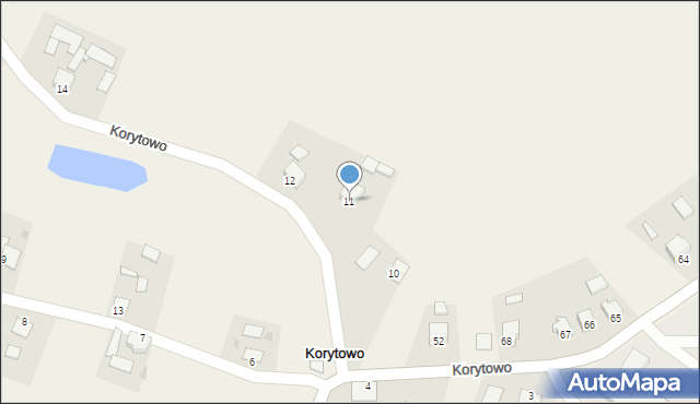 Korytowo, Korytowo, 11, mapa Korytowo