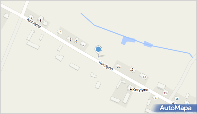 Korytyna, Korytyna, 9, mapa Korytyna