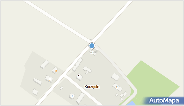 Korzęcin, Korzęcin, 4, mapa Korzęcin