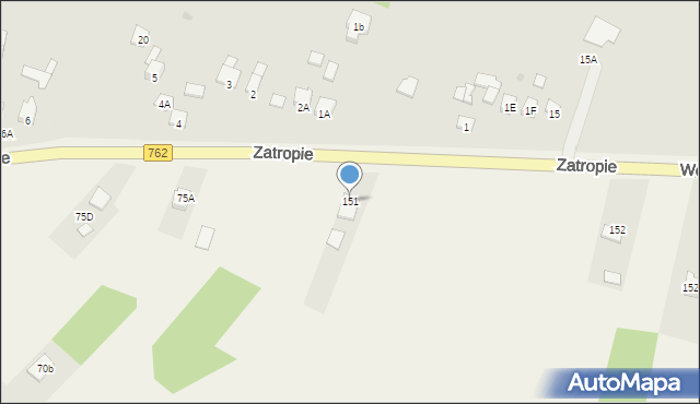 Korzecko, Korzecko, 151, mapa Korzecko