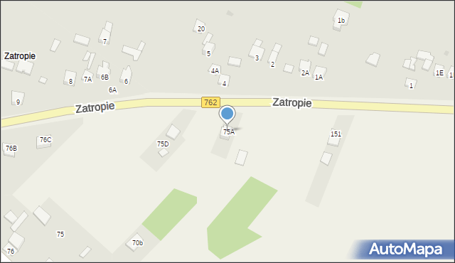 Korzecko, Korzecko, 75A, mapa Korzecko