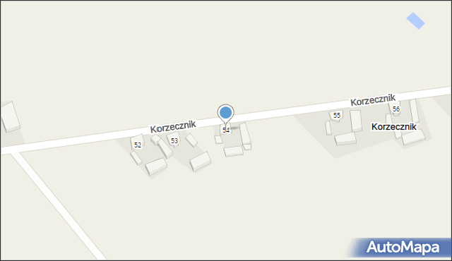 Korzecznik, Korzecznik, 54, mapa Korzecznik