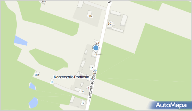 Korzecznik-Podlesie, Korzecznik-Podlesie, 14, mapa Korzecznik-Podlesie