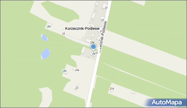 Korzecznik-Podlesie, Korzecznik-Podlesie, 19, mapa Korzecznik-Podlesie