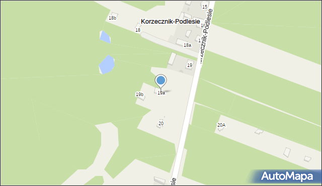 Korzecznik-Podlesie, Korzecznik-Podlesie, 19a, mapa Korzecznik-Podlesie