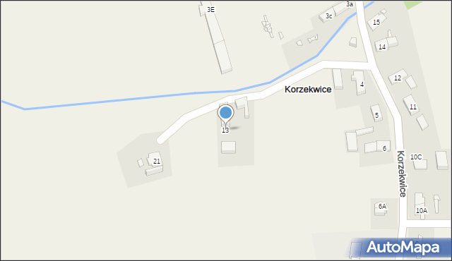 Korzekwice, Korzekwice, 13, mapa Korzekwice