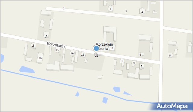 Korzekwin, Korzekwin, 12, mapa Korzekwin