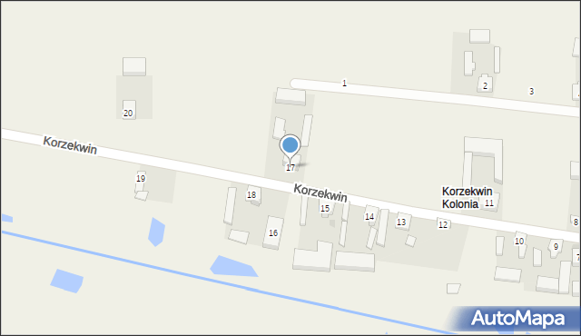 Korzekwin, Korzekwin, 17, mapa Korzekwin