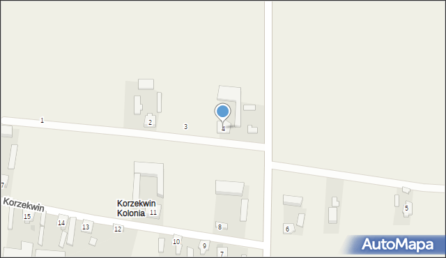 Korzekwin, Korzekwin, 4, mapa Korzekwin