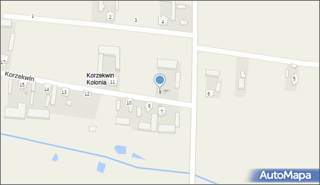 Korzekwin, Korzekwin, 8, mapa Korzekwin