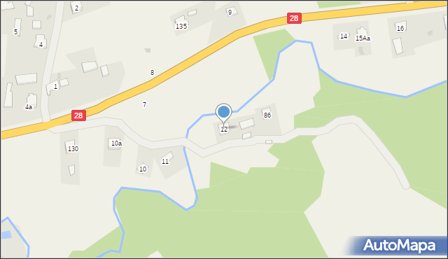 Korzeniec, Korzeniec, 12, mapa Korzeniec