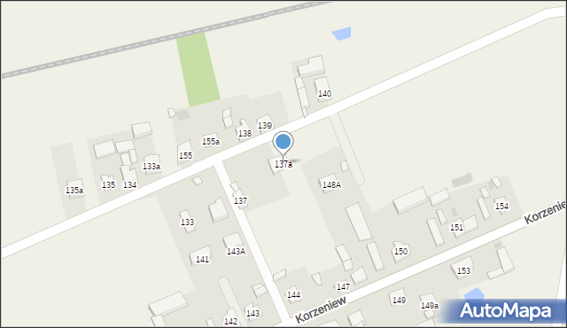 Korzeniew, Korzeniew, 137a, mapa Korzeniew