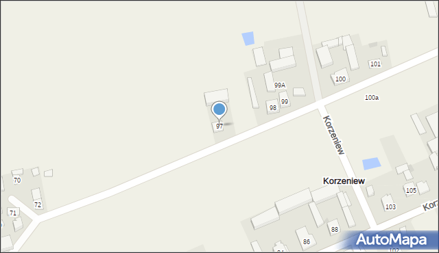 Korzeniew, Korzeniew, 97, mapa Korzeniew