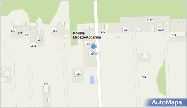 Korzeniów, Korzeniów, 150A, mapa Korzeniów