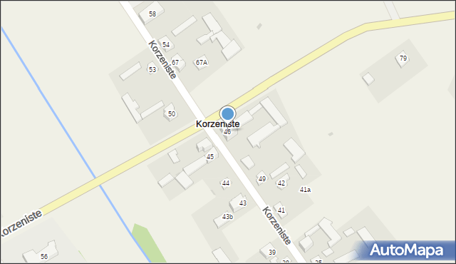 Korzeniste, Korzeniste, 46, mapa Korzeniste