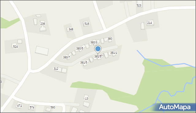 Korzenna, Korzenna, 381/3, mapa Korzenna