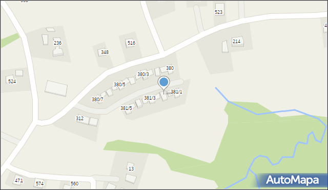 Korzenna, Korzenna, 381b, mapa Korzenna