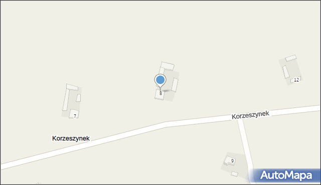 Korzeszynek, Korzeszynek, 8, mapa Korzeszynek