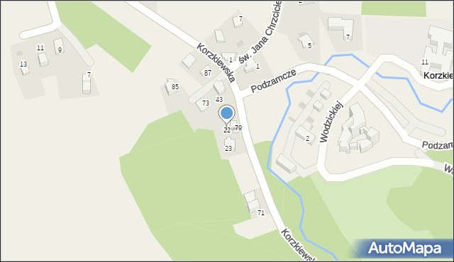 Korzkiew, Korzkiew, 22, mapa Korzkiew