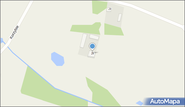 Korzybie, Korzybie, 28, mapa Korzybie