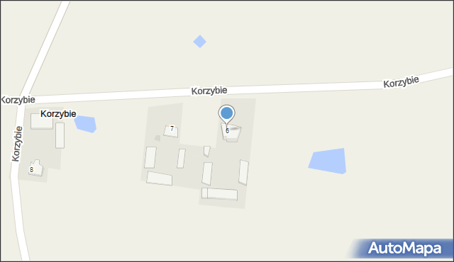 Korzybie, Korzybie, 6, mapa Korzybie