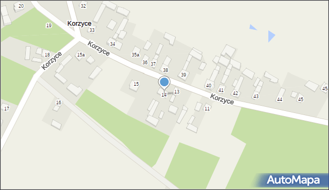 Korzyce, Korzyce, 14, mapa Korzyce