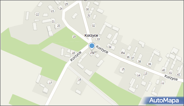 Korzyce, Korzyce, 15a, mapa Korzyce