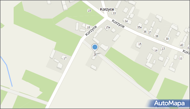 Korzyce, Korzyce, 16, mapa Korzyce