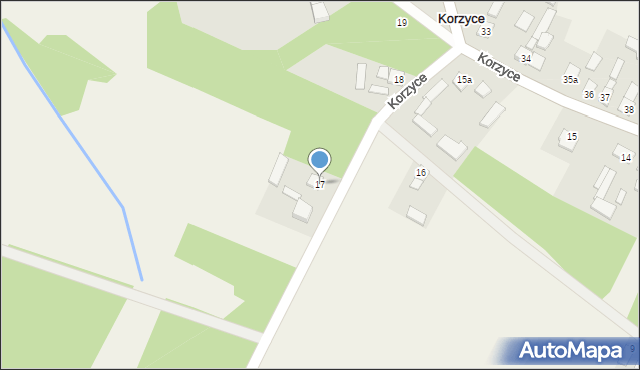 Korzyce, Korzyce, 17, mapa Korzyce