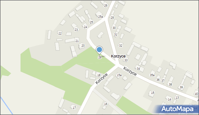 Korzyce, Korzyce, 19, mapa Korzyce