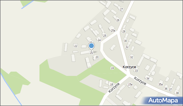 Korzyce, Korzyce, 21, mapa Korzyce