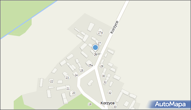 Korzyce, Korzyce, 26, mapa Korzyce