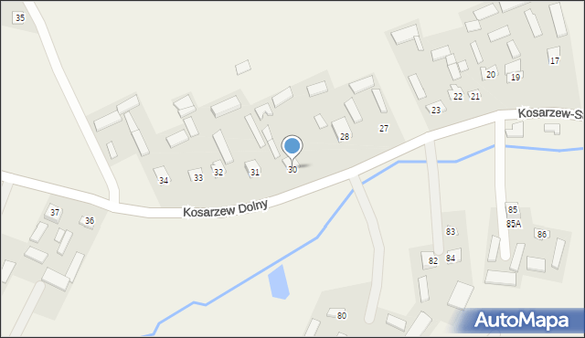 Kosarzew Dolny, Kosarzew Dolny, 30, mapa Kosarzew Dolny