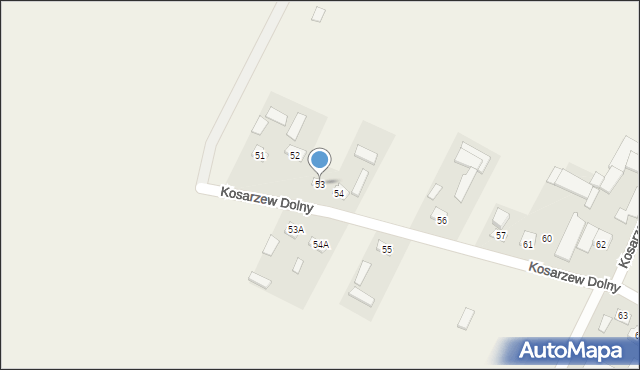 Kosarzew Dolny, Kosarzew Dolny, 53, mapa Kosarzew Dolny