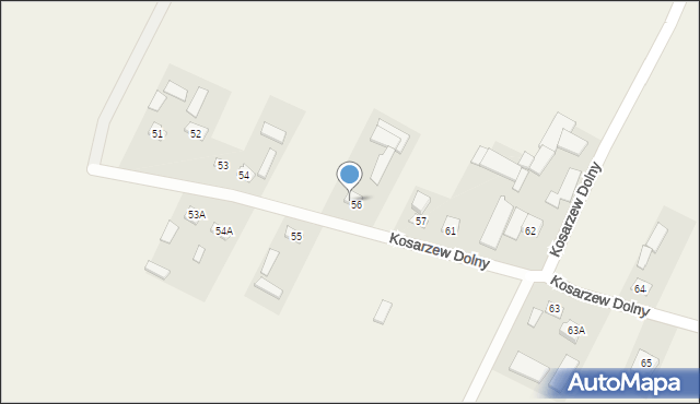 Kosarzew Dolny, Kosarzew Dolny, 56A, mapa Kosarzew Dolny