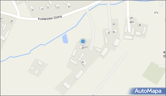 Kosarzew Dolny, Kosarzew Dolny, 80, mapa Kosarzew Dolny