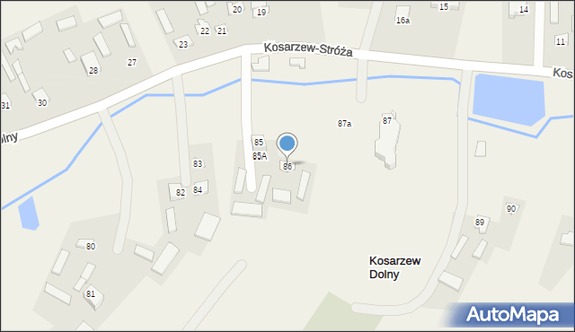 Kosarzew Dolny, Kosarzew Dolny, 86, mapa Kosarzew Dolny