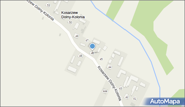 Kosarzew Dolny-Kolonia, Kosarzew Dolny-Kolonia, 46, mapa Kosarzew Dolny-Kolonia