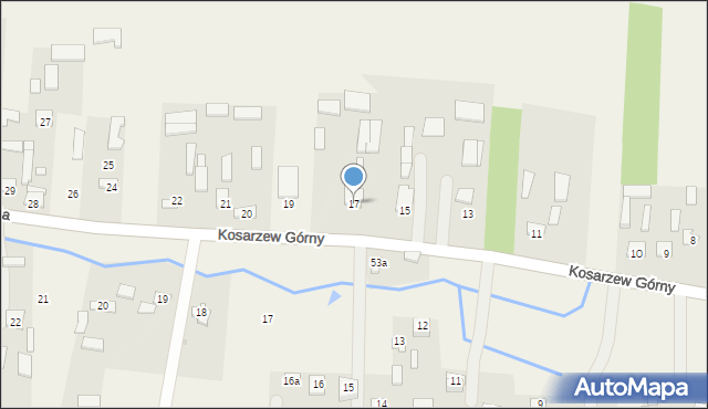 Kosarzew Górny, Kosarzew Górny, 17, mapa Kosarzew Górny