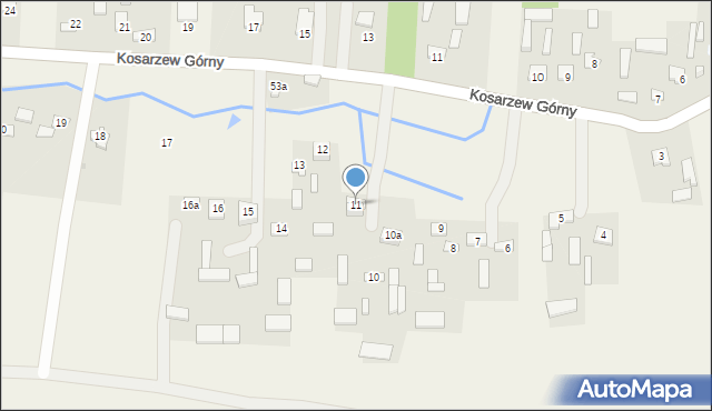 Kosarzew-Stróża, Kosarzew-Stróża, 11, mapa Kosarzew-Stróża
