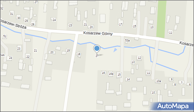 Kosarzew-Stróża, Kosarzew-Stróża, 17, mapa Kosarzew-Stróża