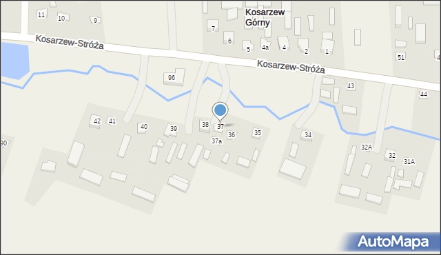 Kosarzew-Stróża, Kosarzew-Stróża, 37, mapa Kosarzew-Stróża