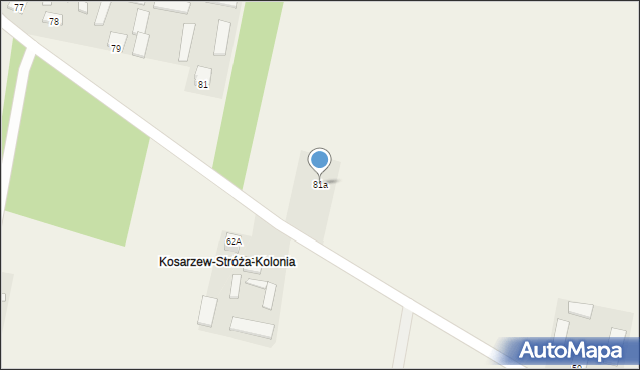 Kosarzew-Stróża, Kosarzew-Stróża, 81a, mapa Kosarzew-Stróża