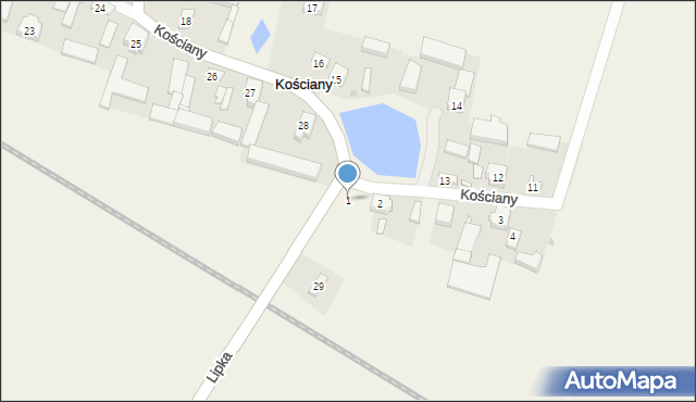 Kościany, Kościany, 1, mapa Kościany