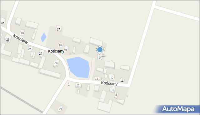 Kościany, Kościany, 14, mapa Kościany