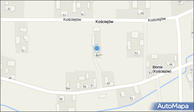 Kościejów, Kościejów, 55, mapa Kościejów